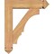 Ekena Millwork Balboa Arts and Crafts Smooth Bracket w/ Offset Brace, Western Red Cedar, 5 1/2"W x 20"D x 24"H BKT0604X20X24BOA03SWR - alternate 2